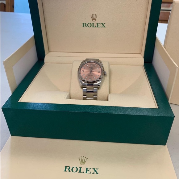 Stainless steel original Rolex Air King with Salmon dial. - Picture 12 of 17